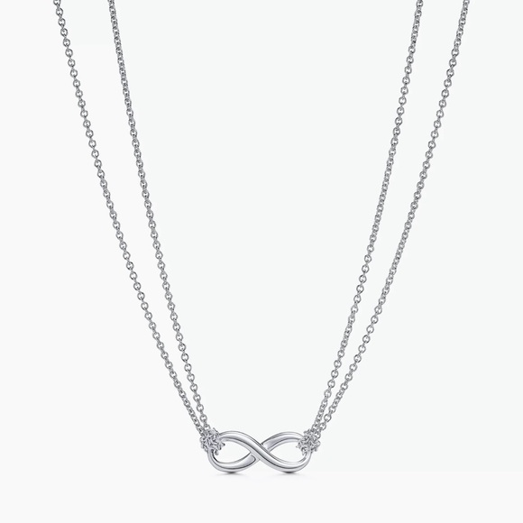 Full inclusion🌼🌸Tiffany & Co. Infinity Silver Necklace W/ Pouch-No callouts- - Picture 9 of 11